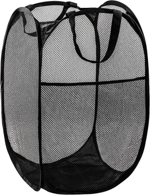 70L Mesh Popup Laundry Hamper – Collapsible Foldable Clothes Basket - Image 1 of 4