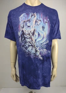 The Mountain purple Find Ten Wolves tie dye short sleeve t-shirt adult 3XL XXXL - Picture 1 of 9