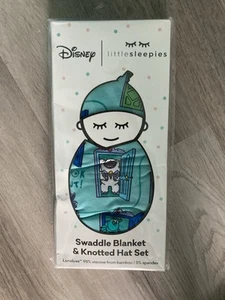 Little Sleepies Monsters Inc. Scream Team Swaddle And Hat Set NEW - Picture 1 of 1