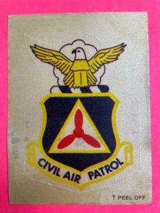 1971 Fleer Real Cloth Patches United States Civil Air Patrol Patch Card Sticker - Picture 1 of 2
