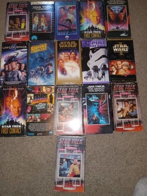Star Track And Star Wars Vhs Lot Of 16 Tapes - Image 1 of 4