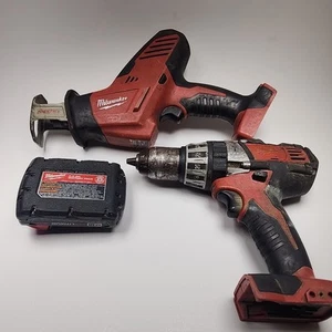 Milwaukee 2625-20 Hacksaw RECIPROCATING SAW & 2602-20 DRILL & 2AH BATTERY - Picture 1 of 4