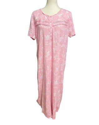 Adonna女式粉色花卉小屋玫瑰短袖睡衣大号 — 第 1/4 张图片