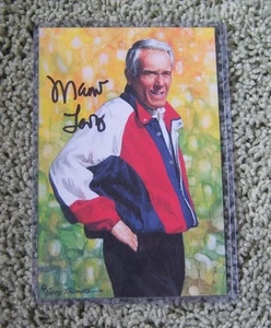 MARV LEVY AUTOGRAPH GOAL LINE ART CARD BUFFALO BILLS - Picture 1 of 1