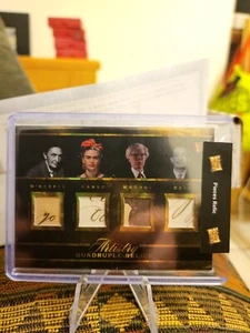 2023 POTP Quad Relic O'Keeffe, Frida Kahlo, Andy Warhol, Dali Handwritten 3 - Picture 1 of 3