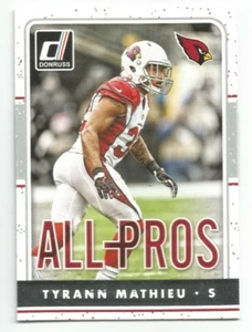 2016 Panini Donruss Tyrann Mathieu All Pros Insert #13 Arizona Cardinals - Imagen 1 de 1