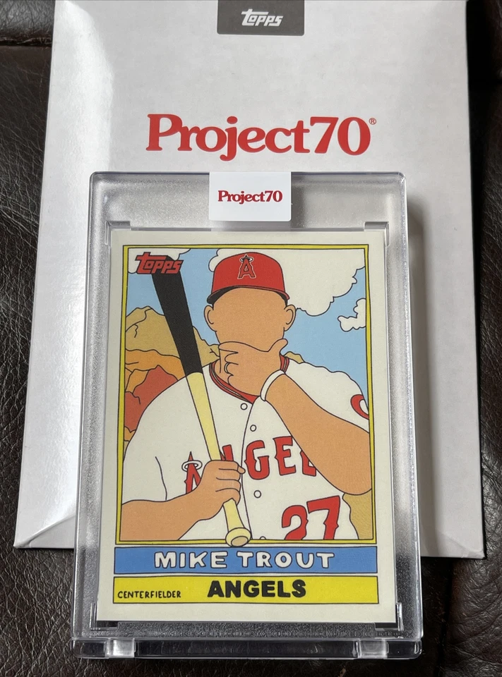 2021 Topps PROJECT 70 Card #27 MIKE TROUT by FUCCI WITH BOX - IN HAND - Image 1 of 4