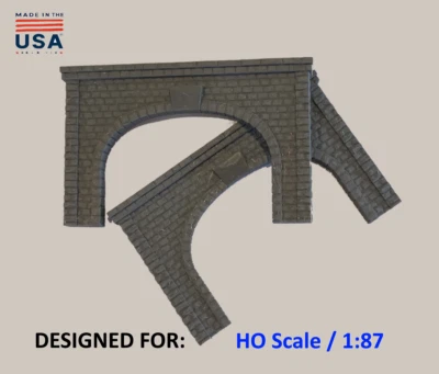X2 Escala HO Piedra Doble Tren Túnel Portal H0 Modelo Realista Ferrocarril Paisaje Foto 1 de 3