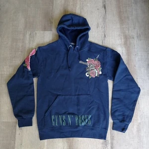 Guns N Roses Hoodie Men's S Blue Rock Band Sweater Music Merch - Picture 1 of 7