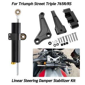 Lenkungsdämpfer +Montagewinkel Für Street Triple 765RS/R 2020-22 Steering Damper - Picture 1 of 23