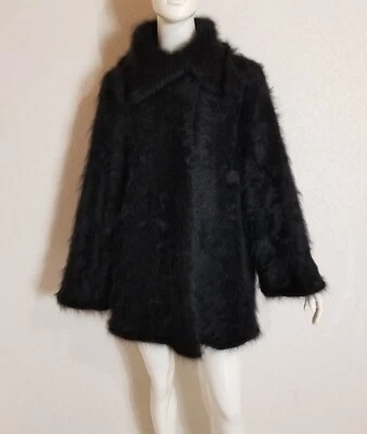 Giorgio Armani dicke Kuschelig  weiche langhaarige Angora Strickjacke Felljacke - Bild 1 von 4