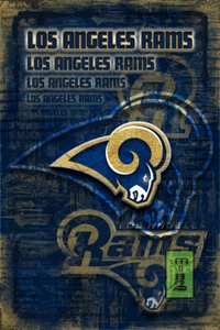 Los Angeles Rams Tribute 12 x 18 Zoll Poster, LA Rams kostenloser Versand USA - Bild 1 von 5