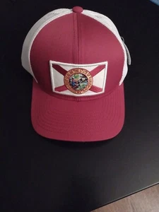 New Florida Home State Flag Embroidered Patch Mesh Trucker Cap - Picture 1 of 4