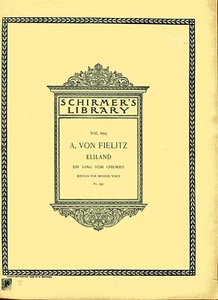 ALEXANDER VON FILLITZ Op 9 Eliland 10 canciones voz media partitura 1903  - Imagen 1 de 1