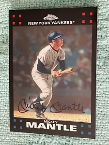 2007 TOPPS CHROME BASEBALL MICKEY MANTLE CARD No. 4 New York Yankees - Picture 1 of 2