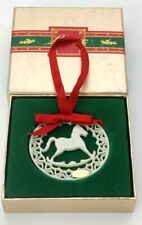 Lenox China Christmas Yuletide Ornament Collection Rocking Horse-W/ Box