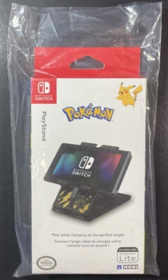 Soporte de Juego Oficial Nintendo Switch [Edición Pikachu Negro y Dorado] NUEVO Foto 1 de 4