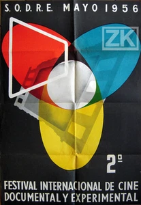 FESTIVAL CINEMA EXPERIMENTAL DOCUMENTAIRE Film SODRE Uruguay MUNIZ Affiche 1956 - Picture 1 of 1