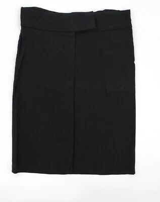 VINTAGE A'gaci Too Skirt Womens Medium Black A-Line Button Knee Length Business - Image 1 of 4