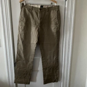 J.Crew Flannel Lined Men’s Brown Pants Cotton Regular Fit 34W 77388 Fall - Picture 1 of 6