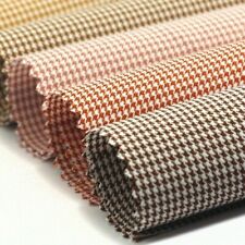 Houndstooth Fabric Plaid Check Suit Costume Making Sofa Cushion Curtain Vintage