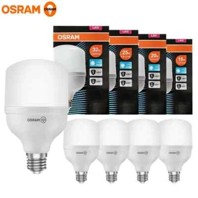 OSRAM LED Outdoor Lamps 16W 20W 25W 32W Eco HI-Watt E27 220V 6500K White Bulbs - Image 1 of 4
