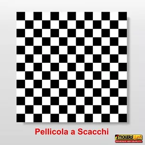Pellicola Adesiva a Scacchi Bianco Nero Car Wrapping adesivo scacchiera - Foto 1 di 11