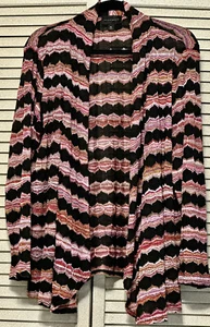 Investments cardigan sweater womens L  metallic open front long sleeve jacket - Picture 1 of 8