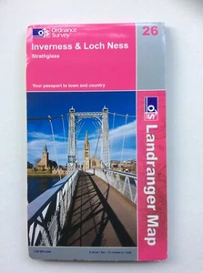 Ordnance Vermessung Kartenblatt 26 Inverness & Loch Ness Strathglass - Bild 1 von 2