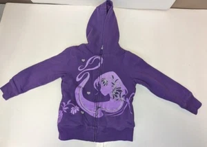Disney Store Princess Tangled Rapunzel Jacket Girl Kids Size 5/6 Purple Hooded  - Picture 1 of 9