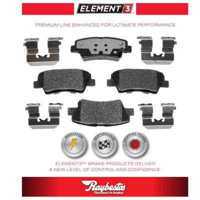 For 2014-2017 KIA Forte Koup Brake Pads Rear Replacement Raybestos Element3 New - Image 1 of 4
