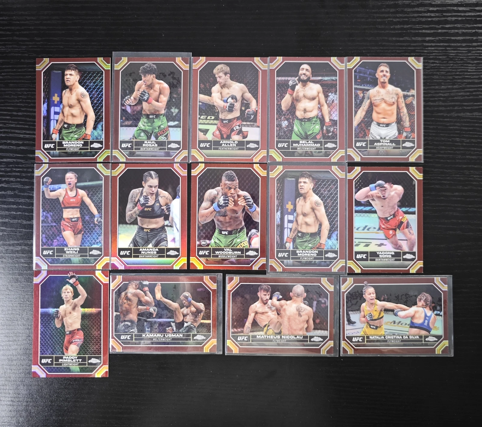 2024 Topps Chrome UFC Lot*14 Magenta RC Val Woodburn Amanda Nunes MDJ1Y