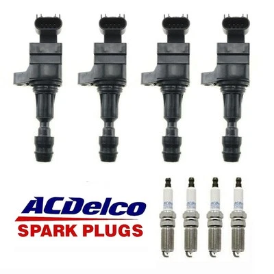 Bobina de encendido para Buick LaCrosse Chevy 4 MK UF491 y 4 bujía de iridio Acdelco Foto 1 de 4