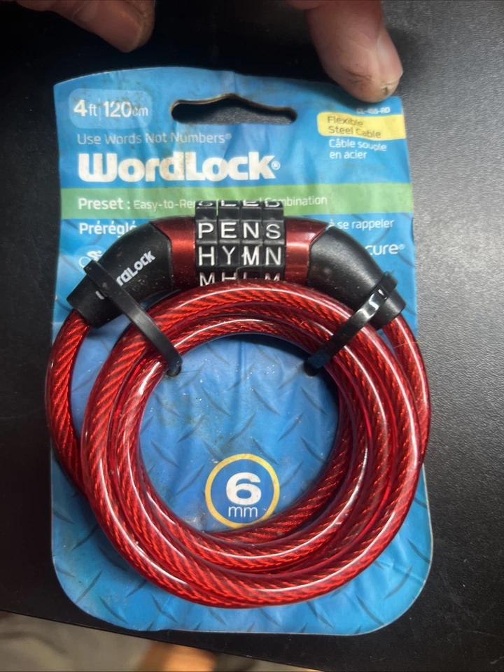 Nova WORDLOCK Fácil de Lembrar Combinação Letras Seguro Word Lock Bicicleta - Imagem 1 de 4