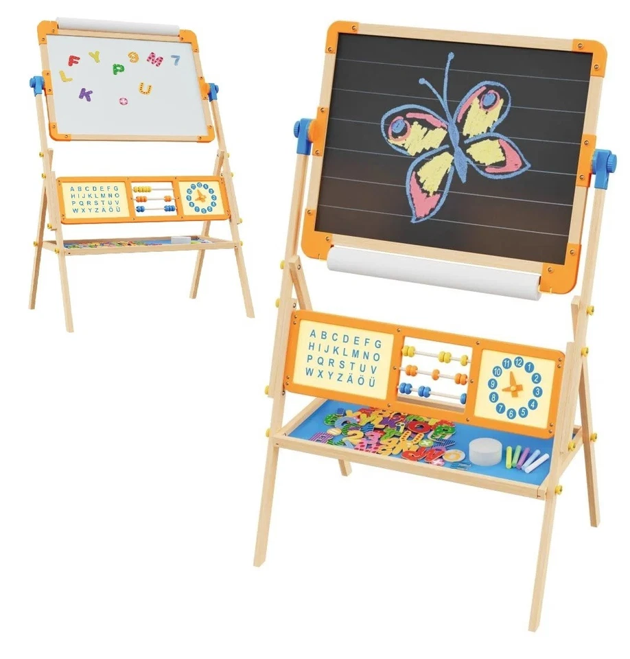 Standtafel doppelseitig Kreidetafel Tafel Magnettafel Kindertafel Tafel Kreide - Bild 1 von 3