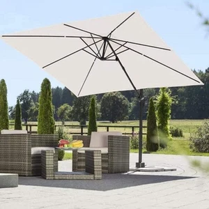 Ombrellone Giardino Decentrato 3x4 MT Alluminio Inclinabile Girevole Ecrù - Foto 1 di 6