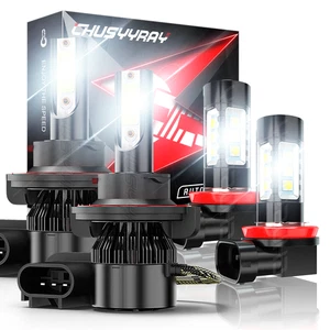 Para For Ford Focus 2008-2011 LED faros alto/bajo doble luz de niebla combo - Picture 1 of 14