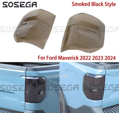 Juego de cubiertas de luz trasera ABS negro ahumado para Ford Maverick 2022-2024 Foto 1 de 4