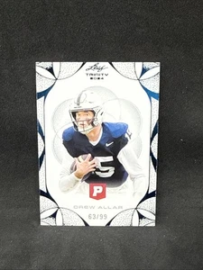 2024 Leaf Trinity Pristine Blue Foil /99 Drew Allar - Picture 1 of 2