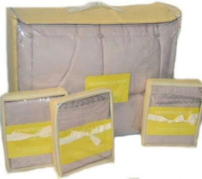 DRANSFIELD ROSS ELIZABETH ST MAUVE Full Queen High Loft Quilt Coverlet Shams Set - Image 1 of 4