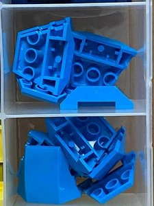 LEGO Parts - Dark Azure Wedge 4 x 3 No Studs - No 64225 - QTY 10 - Picture 1 of 1