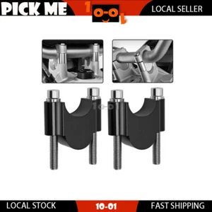 7/8" 22mm Black Handlebar Mount Clamp Riser Risers Motorcycle Dirt Bike Mx Atv - Picture 1 of 12