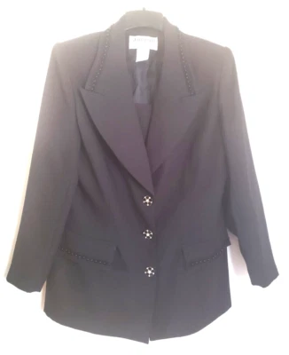 Blazer busto de noche St. Anthony 44" negro con cuentas brillante elegante XL Foto 1 de 4