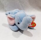 TY Beanie Baby - PEANUT the Elephant (light blue) (9 inch) - With tags