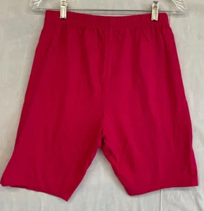 HANES HER WAY HOT PINK COTTON PULL-ON SHORTS, SIZE L, 9" INSEAM - Picture 1 of 2
