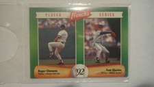 1992 French's Baseball Cards Sealed Hangtag Pack, 3 Cards Clemens/Glavine on top
