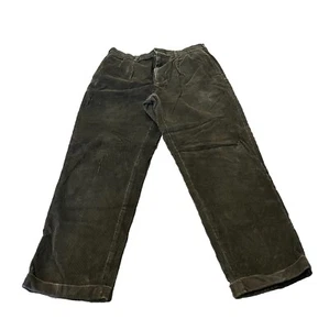Brooks Brothers Clark Fit Pants Mens 35 x 32 Corduroy Olive Green 346 VTG Casual - Picture 1 of 9