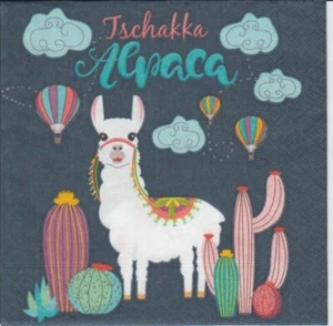 1 Paket Servietten 20 Stück OVP ~ Tschakka Alpaca Lama - Bild 1 von 1