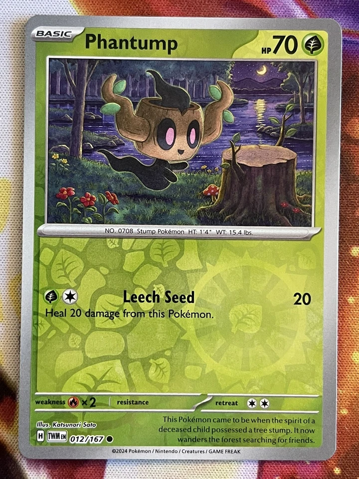Pokémon TCG Phantump SV06: Twilight Masquerade 012/167 Reverse Holo Common - Image 1 of 1