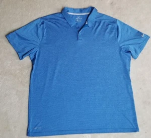 NIKE Dri-Fit Golf Shirt Polo Men’s XXL S/S Blue Dallas Cowboys Star MINT - Picture 1 of 7
